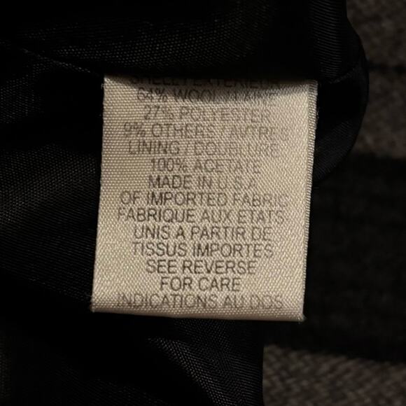 Talbots Women’s Large Coat Vintage Wool Blend Made in USA Button Front Long - Picture 7 of 11